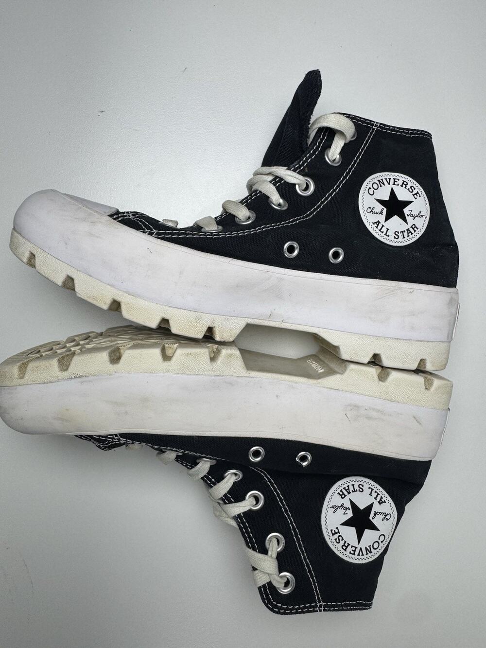 Converse Chuck Taylor All Star Women's High Top Lug Sole Canvas Sneakers Black